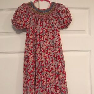 Girls smocked dress